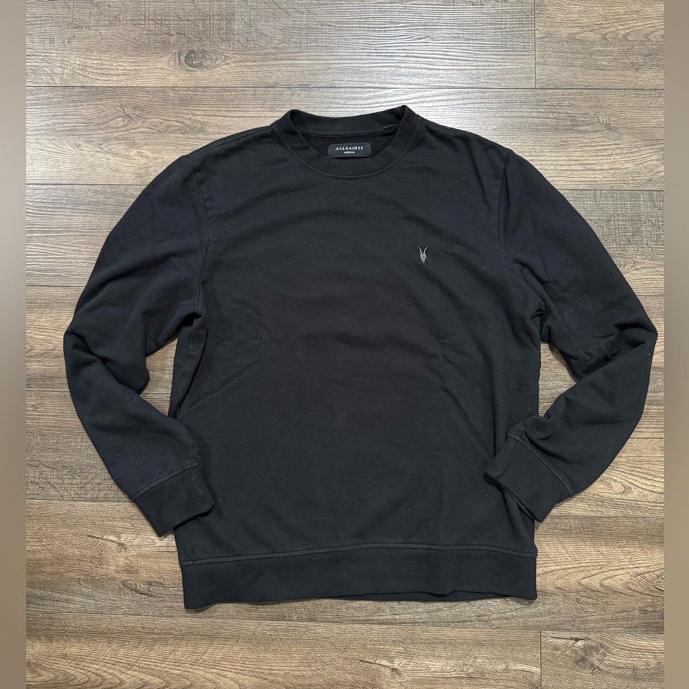 All Saints Black Crewneck Sweater